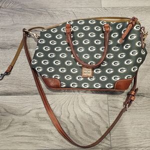 Green Bay Packers Dooney & Bourke Signature Domed Zip Satchel Purse
